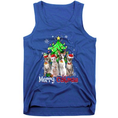 Christmas Tree Cornish Rex Cat Merry Catmas Xmas Cat Funny Gift Tank Top