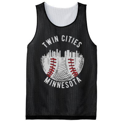 Cool Twin Cities Minnesota MN Baseball Skyline Mesh Reversible Basketball Jersey Tank