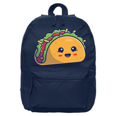 Cute Taco Cartoon 16 in Basic Backpack