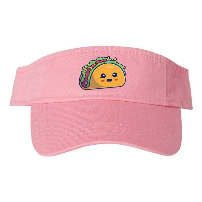 Cute Taco Cartoon Valucap Bio-Washed Visor