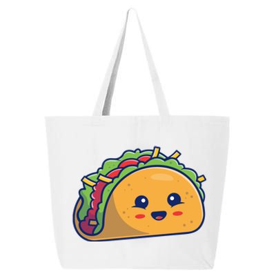 Cute Taco Cartoon 25L Jumbo Tote