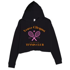 Champagne Tennis Club Crop Fleece Hoodie