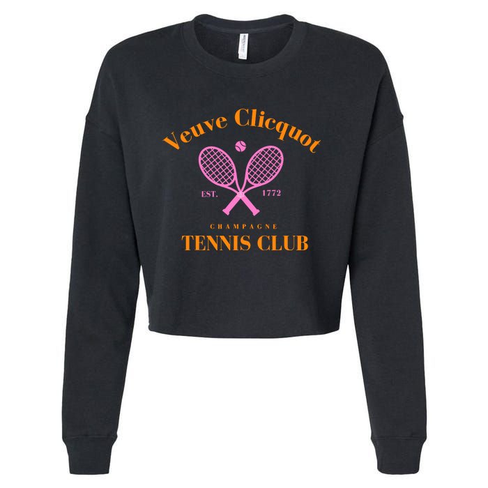 Champagne Tennis Club Cropped Pullover Crew