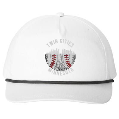 Cool Twin Cities Minnesota Mn Baseball Skyline St. Paulmpls Snapback Five-Panel Rope Hat