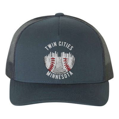 Cool Twin Cities Minnesota Mn Baseball Skyline St. Paulmpls Yupoong Adult 5-Panel Trucker Hat