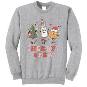 Christmas Therapy Crew SLP OT PT Cookies & Milk Tall Sweatshirt