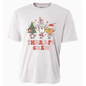 Christmas Therapy Crew SLP OT PT Cookies & Milk Cooling Performance Crew T-Shirt