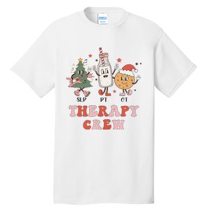 Christmas Therapy Crew SLP OT PT Cookies & Milk Tall T-Shirt