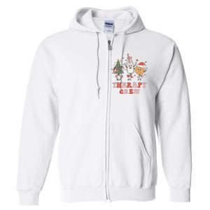 Christmas Therapy Crew SLP OT PT Cookies & Milk Full Zip Hoodie