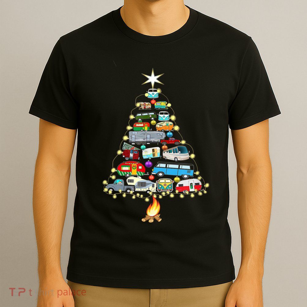 Christmas Tree Camper Vehicles Camping Rving Trailers Gifts T-Shirt