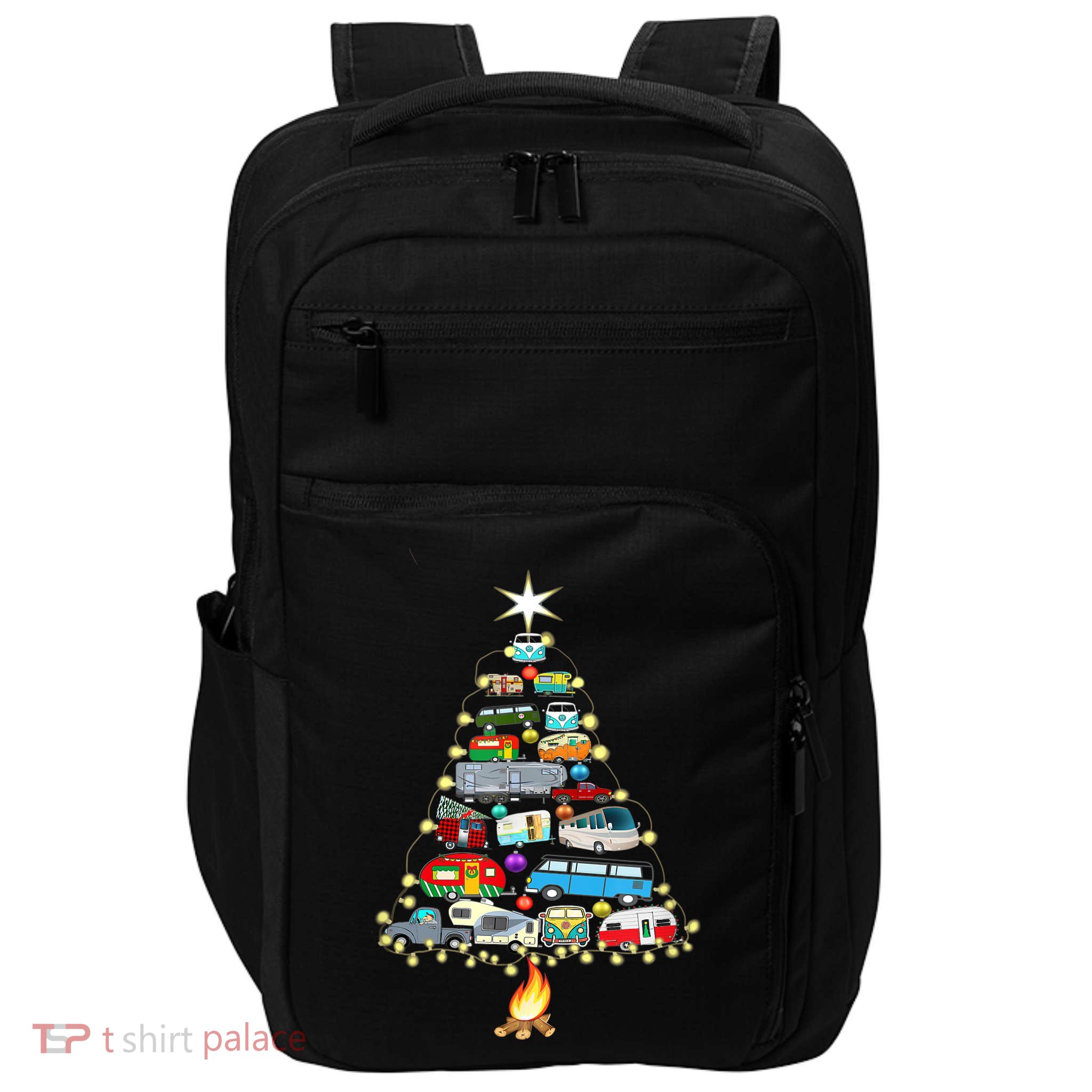 Christmas Tree Camper Vehicles Camping Rving Trailers Gifts Impact Tech Backpack