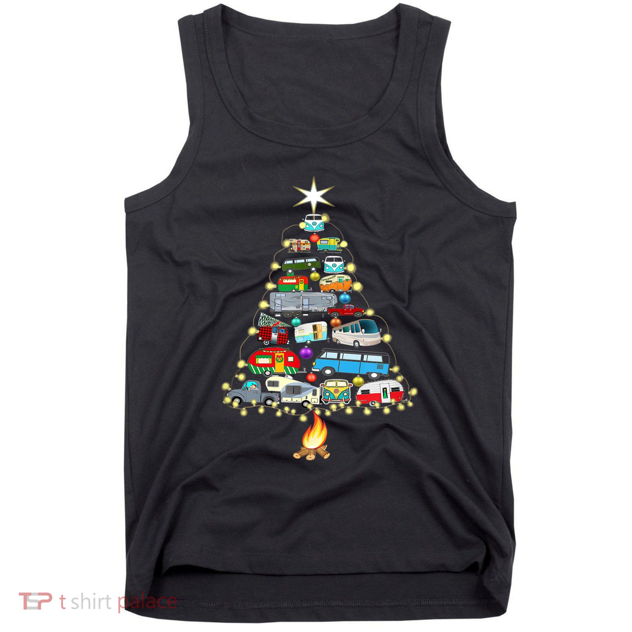 Christmas Tree Camper Vehicles Camping Rving Trailers Gifts Tank Top