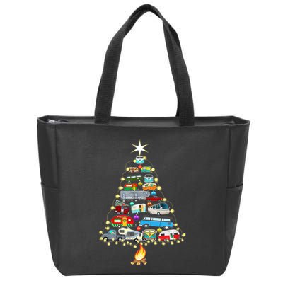 Christmas Tree Camper Vehicles Camping Rving Trailers Gifts Zip Tote Bag
