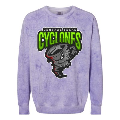 Central Texas Cyclones Merch Colorblast Crewneck Sweatshirt