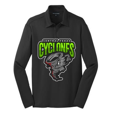 Central Texas Cyclones Merch Silk Touch Performance Long Sleeve Polo