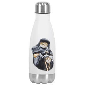 Cat Trio Cat Lady Harris Kamala Harris 2024 Stainless Steel Insulated Water Bottle