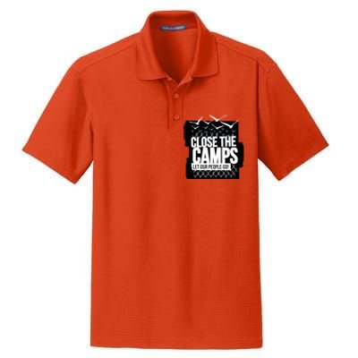 Close The Camps Dry Zone Grid Polo