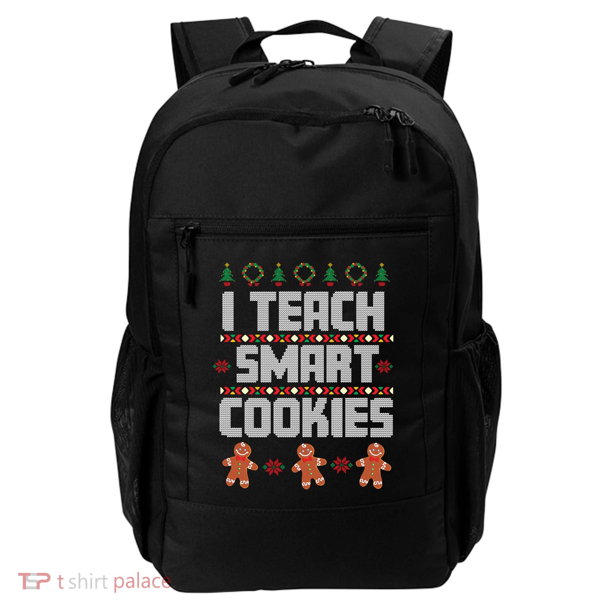 Christmas Teacher Cookies Gingerbread Ugly Christmas Sweater Gift Backpack