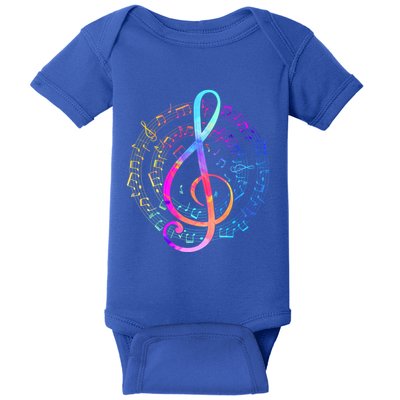 Colorful Treble Clef Music Funny Gift Baby Bodysuit