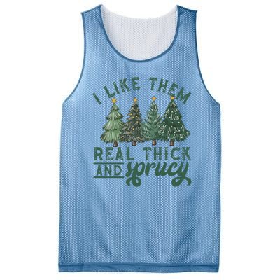 Christmas Tree Crewneck Real Thick And Sprucy Ugly Funny Mesh Reversible Basketball Jersey Tank