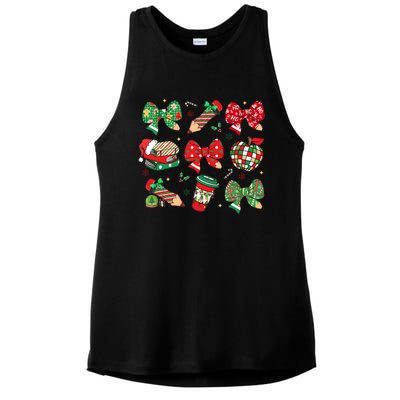 Cute Teacher Christmas Coquette Ladies PosiCharge Tri-Blend Wicking Tank