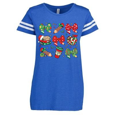 Cute Teacher Christmas Coquette Enza Ladies Jersey Football T-Shirt