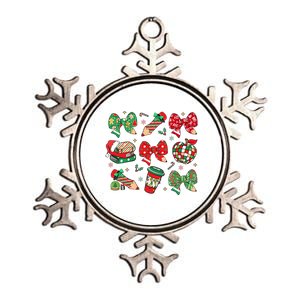 Cute Teacher Christmas Coquette Metallic Star Ornament