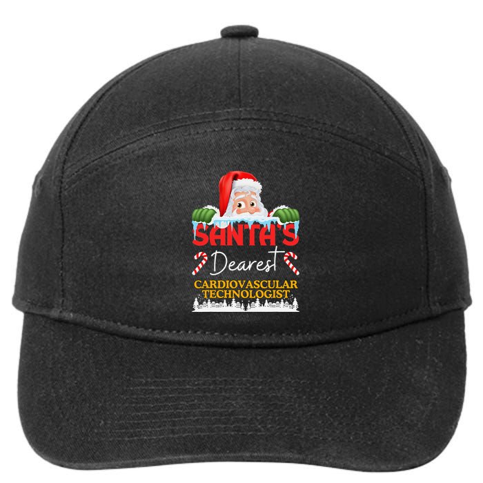 Cardiovascular Technologist Christmas Job Work Profession Sa 7-Panel Snapback Hat