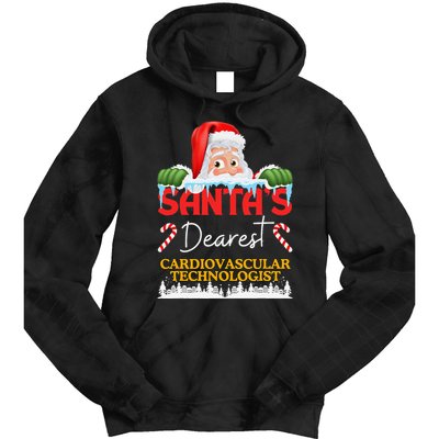 Cardiovascular Technologist Christmas Job Work Profession Sa Tie Dye Hoodie