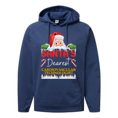 Cardiovascular Technologist Christmas Job Work Profession Sa Performance Fleece Hoodie