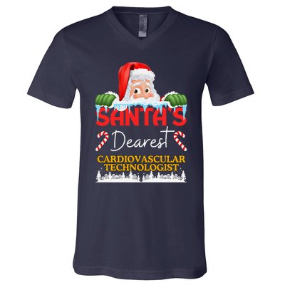 Cardiovascular Technologist Christmas Job Work Profession Sa V-Neck T-Shirt