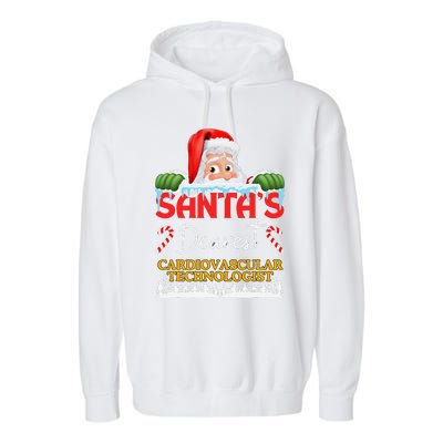 Cardiovascular Technologist Christmas Job Work Profession Sa Garment-Dyed Fleece Hoodie