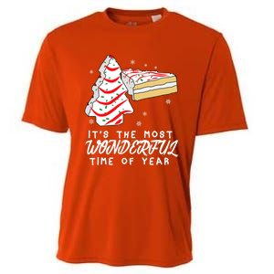 Christmas Tree Cakes ItS The Most Wonderful Time Of Year Gift Cooling Performance Crew T-Shirt