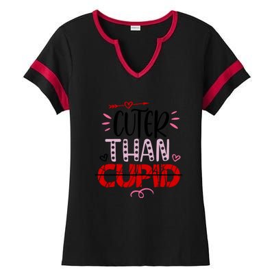 Cuter Than Cupid Valentine's Day Gift Ladies Halftime Notch Neck Tee