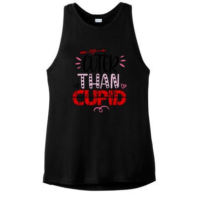 Cuter Than Cupid Valentine's Day Gift Ladies PosiCharge Tri-Blend Wicking Tank