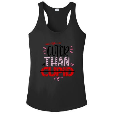 Cuter Than Cupid Valentine's Day Gift Ladies PosiCharge Competitor Racerback Tank