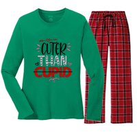 Cuter Than Cupid Valentine's Day Gift Women's Long Sleeve Flannel Pajama Set 