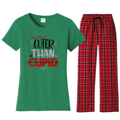 Cuter Than Cupid Valentine's Day Gift Women's Flannel Pajama Set