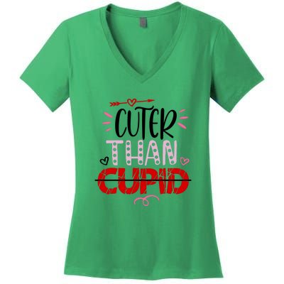 Cuter Than Cupid Valentine's Day Gift Women's V-Neck T-Shirt