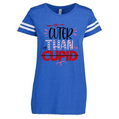 Cuter Than Cupid Valentine's Day Gift Enza Ladies Jersey Football T-Shirt