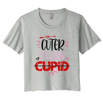 Cuter Than Cupid Valentine's Day Gift Women's Crop Top Tee