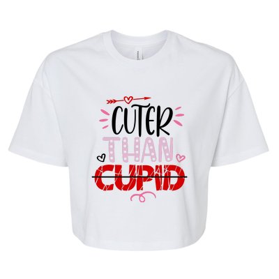 Cuter Than Cupid Valentine's Day Gift Bella+Canvas Jersey Crop Tee