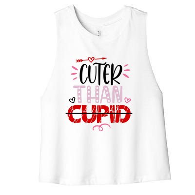 Cuter Than Cupid Valentine's Day Gift Women's Racerback Cropped Tank