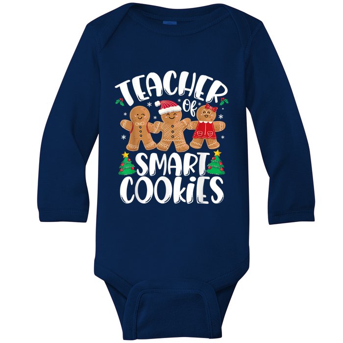 Christmas Teacher Cute Gingerbread Cookies Baby Long Sleeve Bodysuit