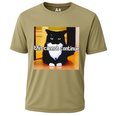 Cat This Cannot Continue Cooling Performance Crew T-Shirt
