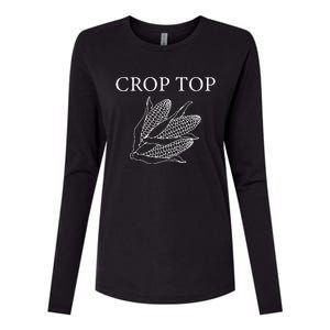 Crop Top Corn Gift For Farm Girl Womens Cotton Relaxed Long Sleeve T-Shirt