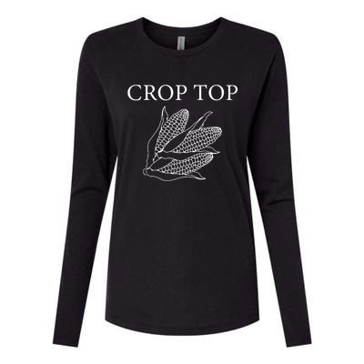 Crop Top Corn Gift For Farm Girl Womens Cotton Relaxed Long Sleeve T-Shirt