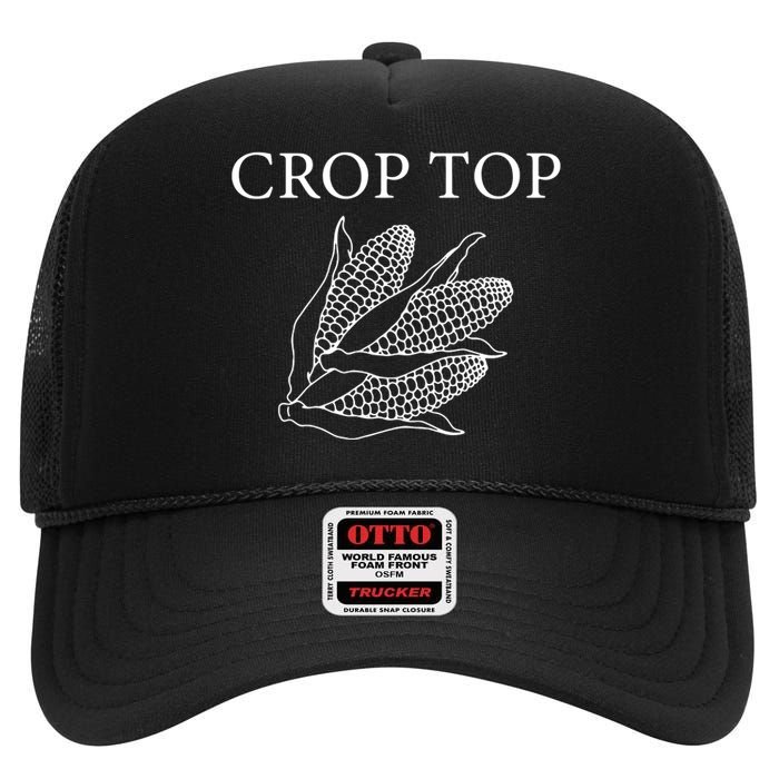 Crop Top Corn Gift For Farm Girl High Crown Mesh Back Trucker Hat