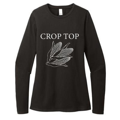 Crop Top Corn Gift For Farm Girl Womens CVC Long Sleeve Shirt