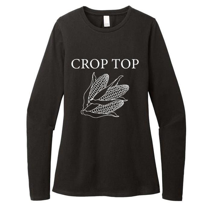 Crop Top Corn Gift For Farm Girl Womens CVC Long Sleeve Shirt